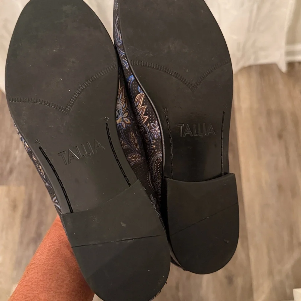 Tallia Men's Lorenzo bit paisley Loafers size 10 black dress shoes